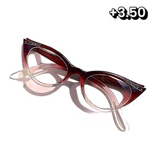 Retropeepers Red Ombré Cat-Eye Reading Glasses + 3.50